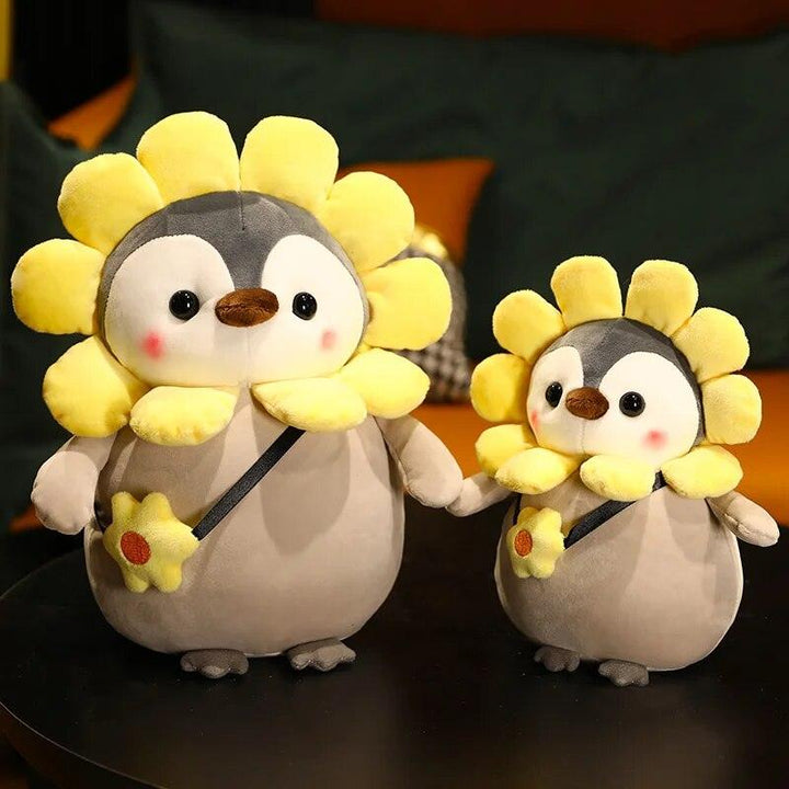 25/35cm Kawaii Penguin Plush Toys Lovely Penguin Turn to Unicorn Dinosaur Flower Dolls Stuffed Soft Pillow Baby Girls Gift - Brand My Case