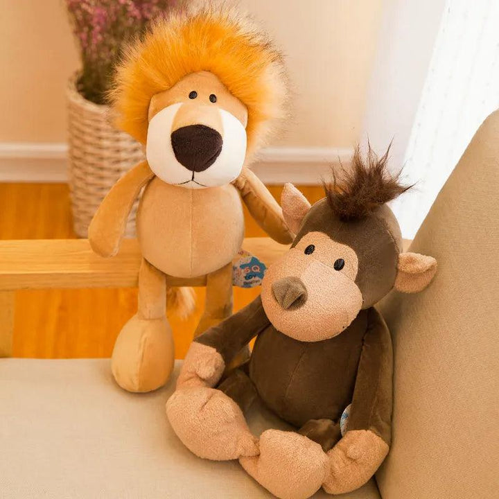 25cm 35cm Super Cute Stuffed Toys for Kids Sleeping Mate Jungle Animals Dolls Elephant Dog Tiger Fox Lion Giraffe Raccoon Monkey - Brand My Case