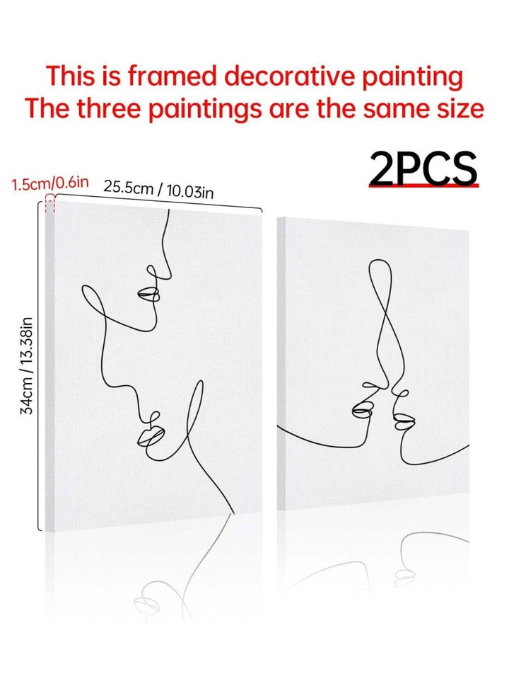 2pcs Abstract Figure Graphic Unframed Painting - Brand My Case