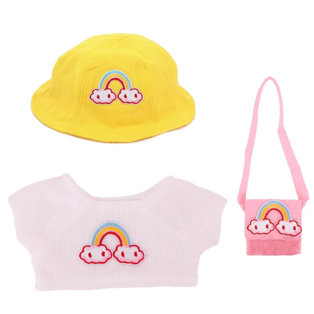 3 Pcs/ Set Dress + Hat + Bag for 30Cm Yellow Duck Doll Clothes lalafanfan Accessories Kawaii Suit Animal Plush Stuffed Toy,Gifts - Brand My Case