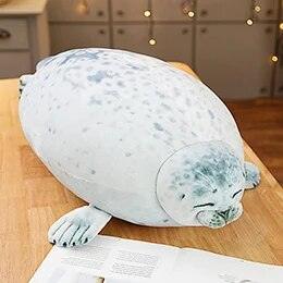 30~80cm Simulated Seal Plush Toy White Phocidae Grey Soft Aquatic Stuffed Animal Doll Kids Gift 30/40/60cm - Brand My Case