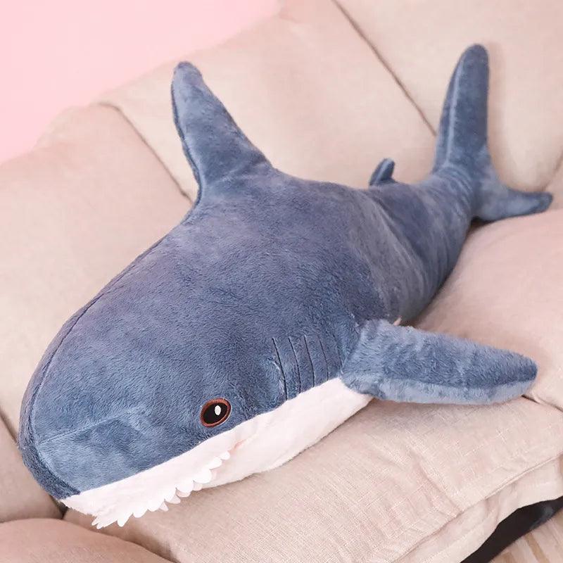 30cm Blue Shark Reading Pillow For kids Plush Funny Toy Stuffed Shark Children Boys Cushion Girl Animal Birthday Kid Brinquedos - Brand My Case
