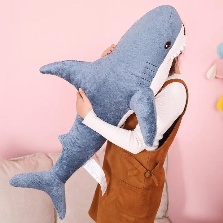 30cm Blue Shark Reading Pillow For kids Plush Funny Toy Stuffed Shark Children Boys Cushion Girl Animal Birthday Kid Brinquedos - Brand My Case