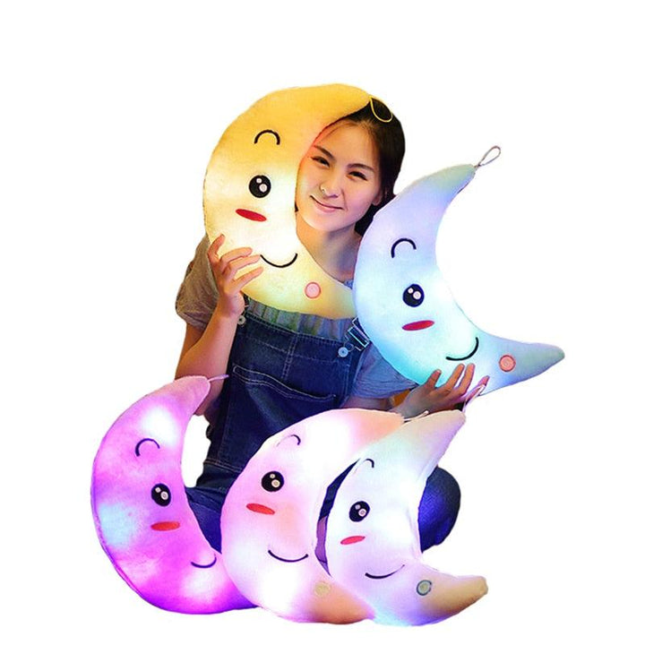 34CM Creative Toy Luminous Pillow Soft Stuffed Plush Glowing Colorful Stars Cushion Led Light Toys Gift For Kids Children Girls - Brand My Case