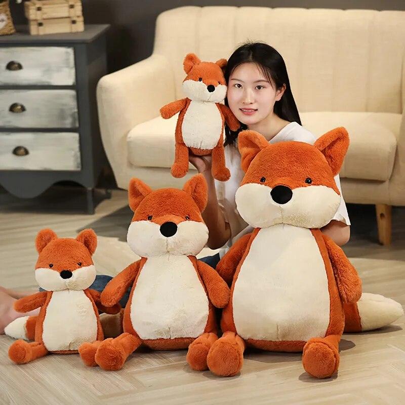 35-90cm Soft Fluffy Fox Plush Toy Cute Cartoon Animal Fox Stuffed Doll Girls Lover Valentine's Gift Kawaii Sofa Decor Pillows - Brand My Case