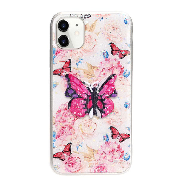 3D Butterfly Design Stand Slim Case for iPhone 12 / 12 Pro 6.1 (Hot - Brand My Case