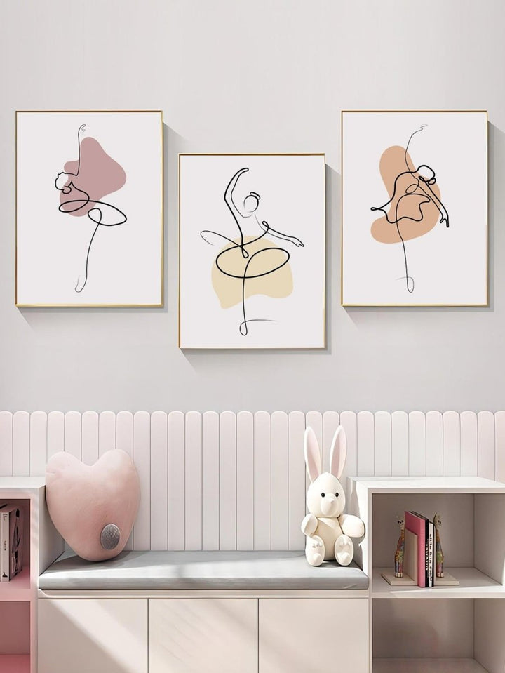 3pcs Abstract Figure Graphic Unframed Painting - Brand My Case