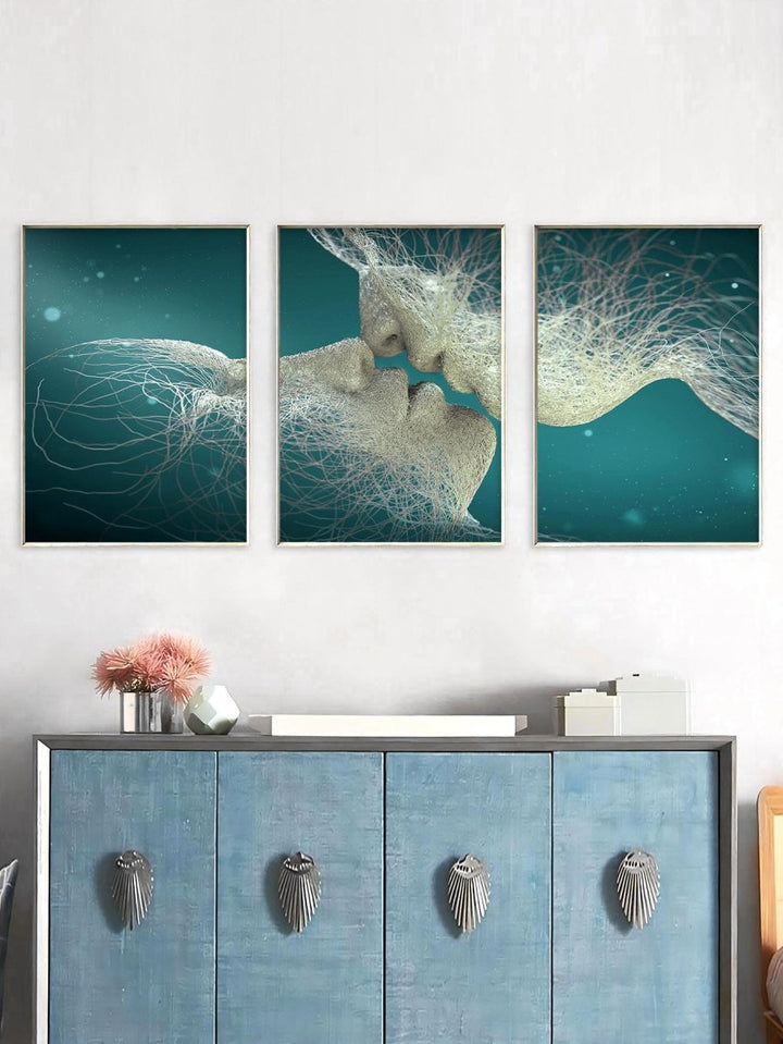 3pcs Abstract Figure Graphic Unframed Painting Modern Hanging Wall Art Prints For Home Decor - Brand My Case