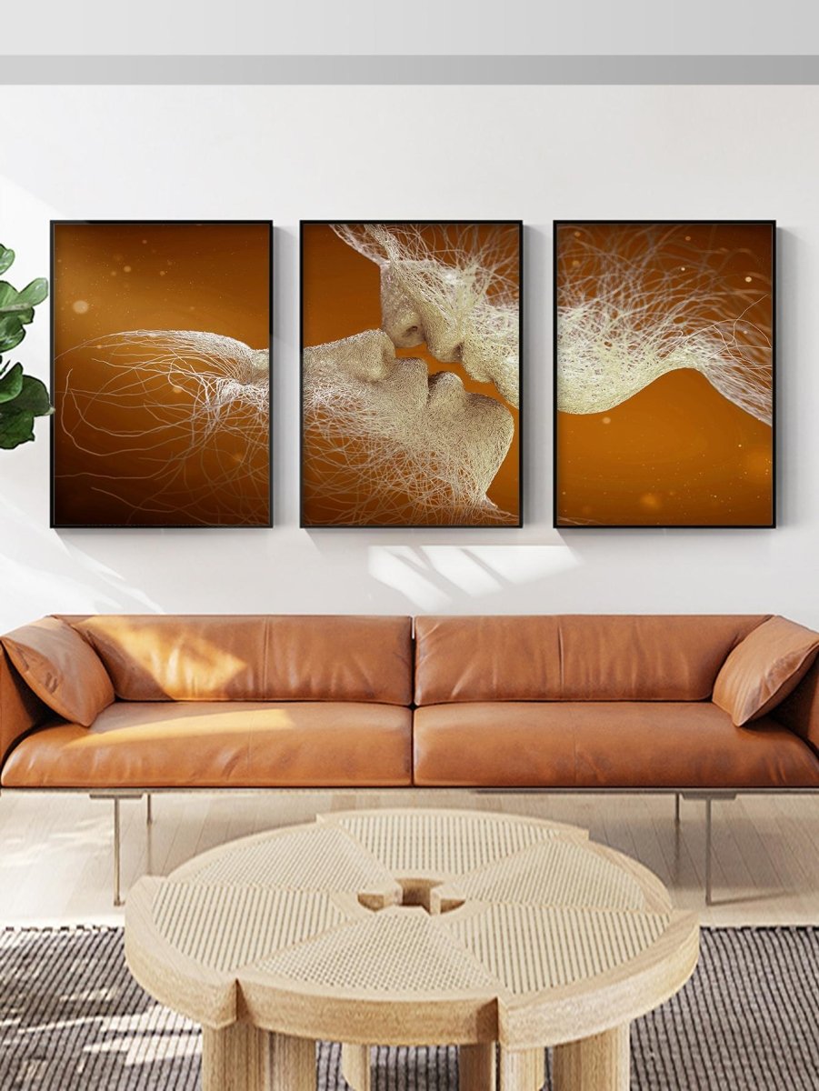 3pcs Abstract Figure Graphic Unframed Painting Modern Hanging Wall Art Prints For Home Decor - Brand My Case