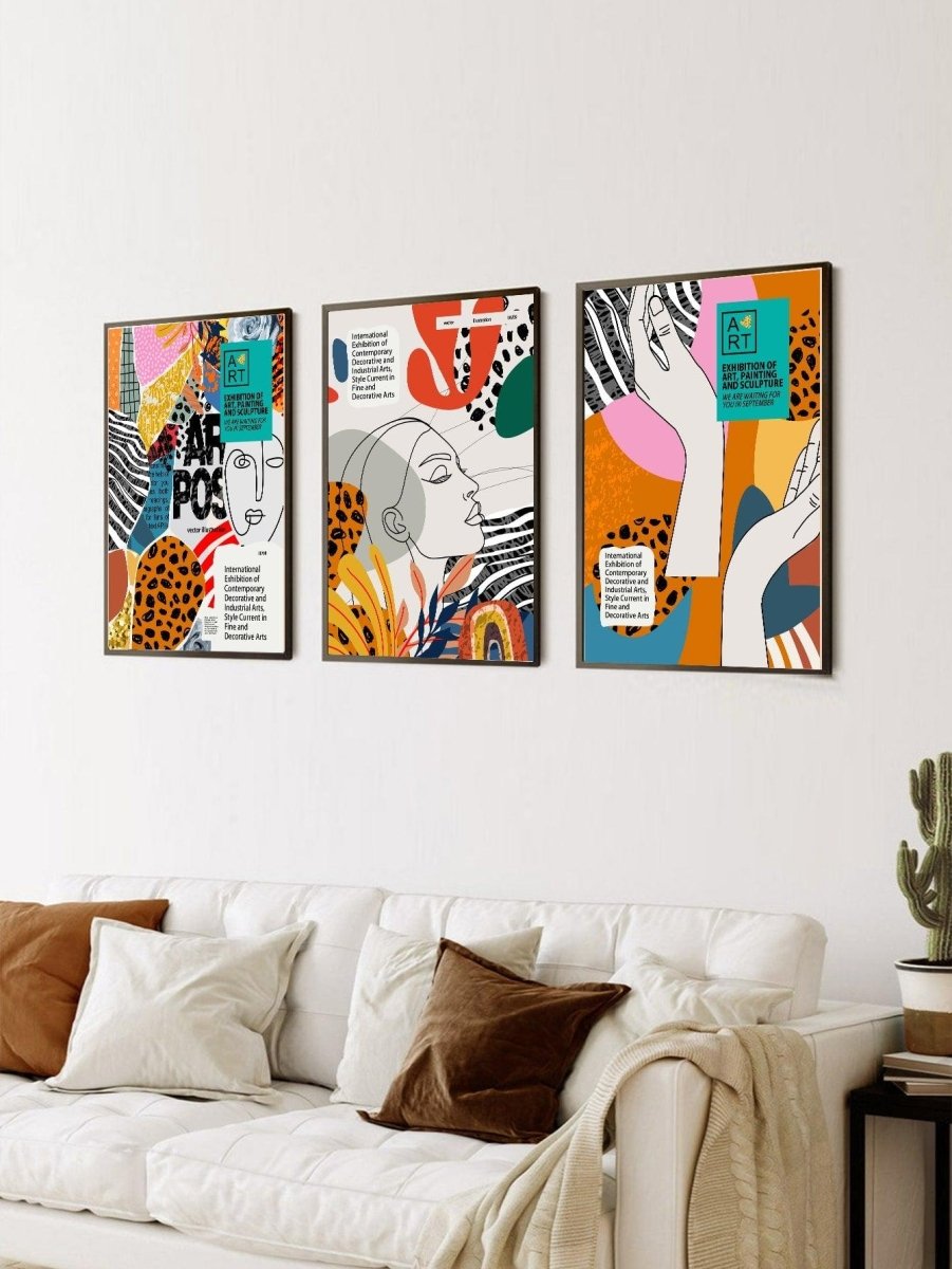 3pcs Abstract Pattern Unframed Painting - Brand My Case