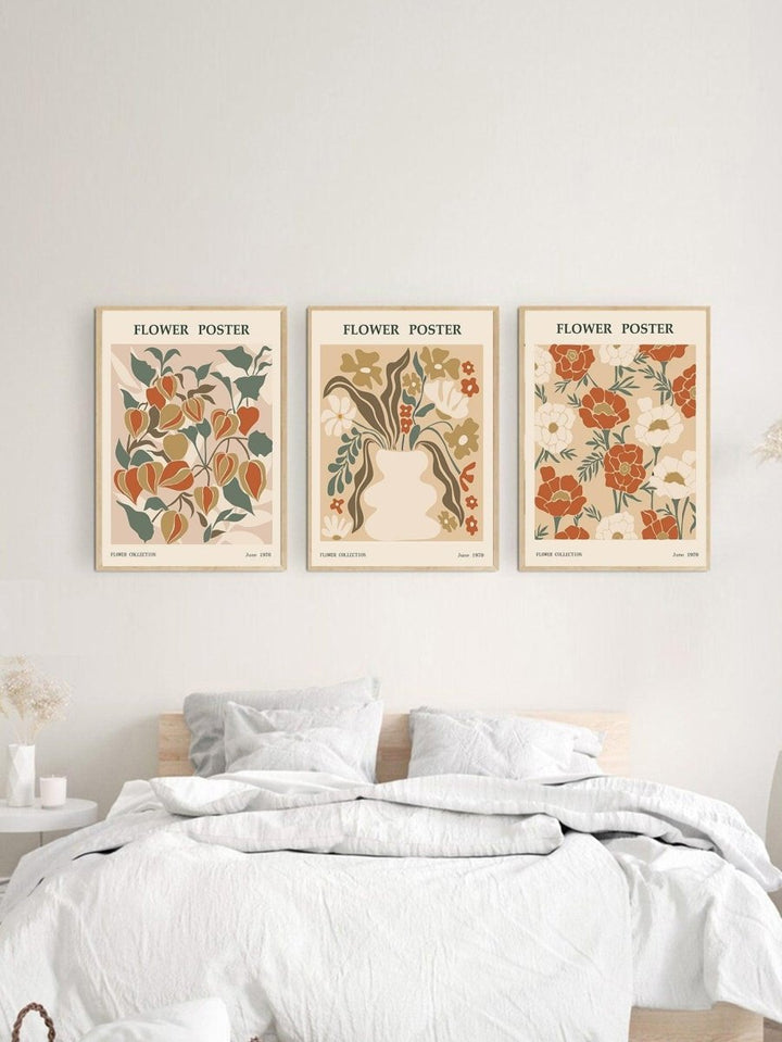 3pcs Floral Patterns Unframed Painting - Brand My Case