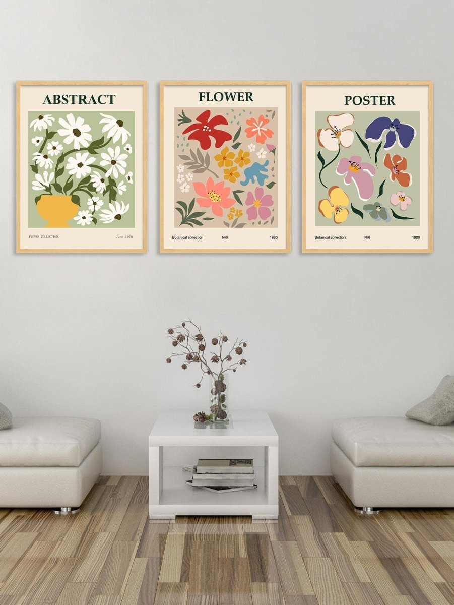 3pcs Floral Prints Unframed Painting - Brand My Case