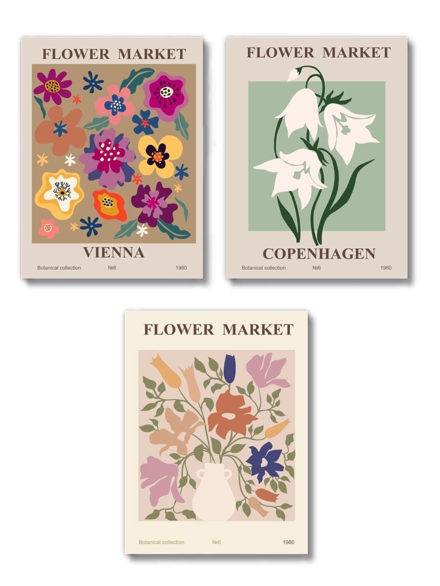 3pcs Floral Prints Unframed Painting - Brand My Case