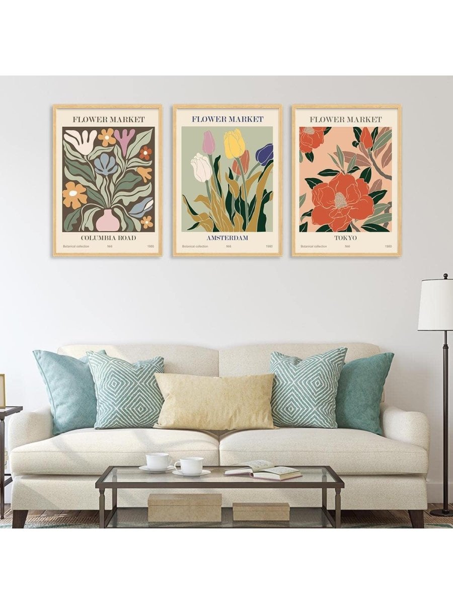 3pcs Floral Prints Unframed Painting - Brand My Case