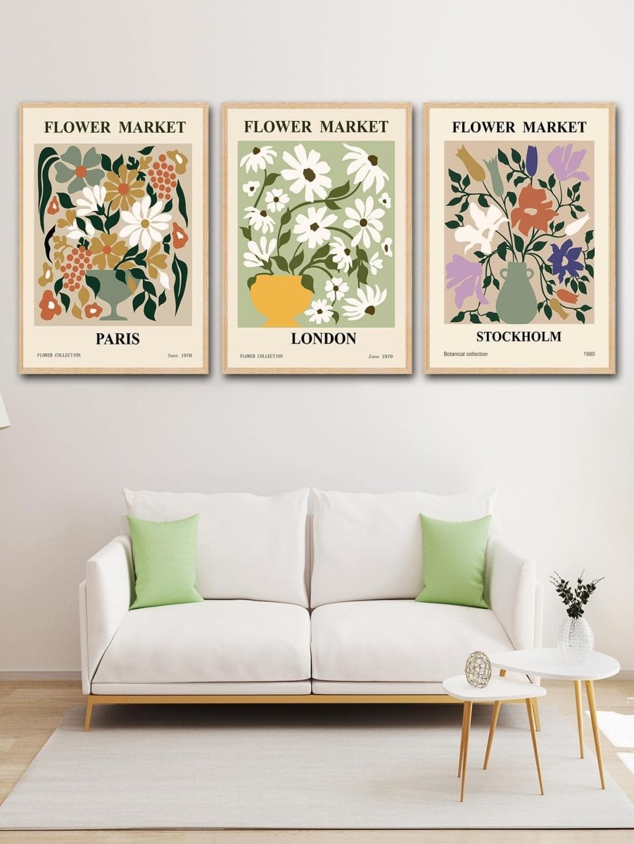 3pcs Floral Prints Unframed Painting - Brand My Case