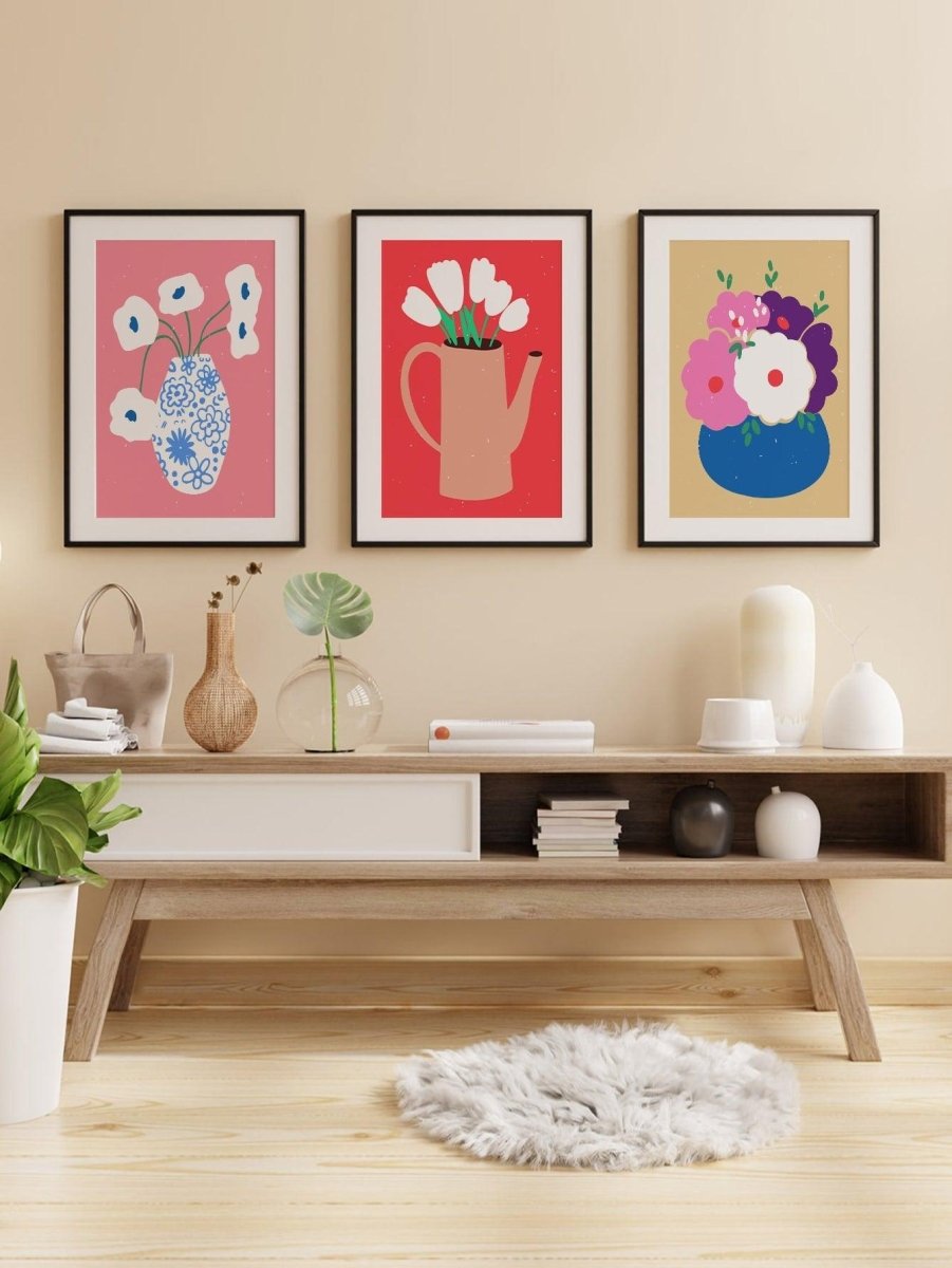 3pcs Flower Pattern Unframed Painting - Brand My Case