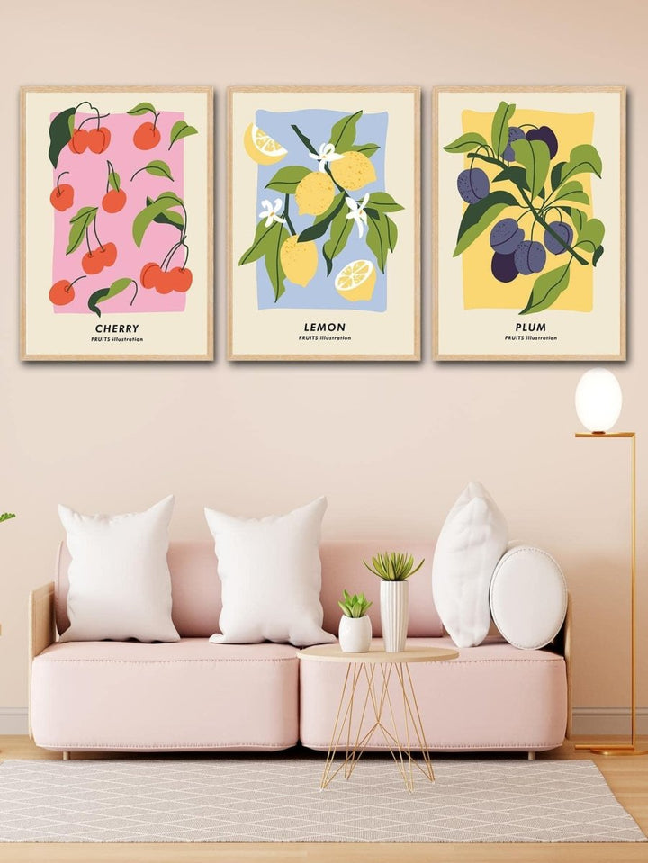 3pcs Fruit Print Unframed Painting - Brand My Case