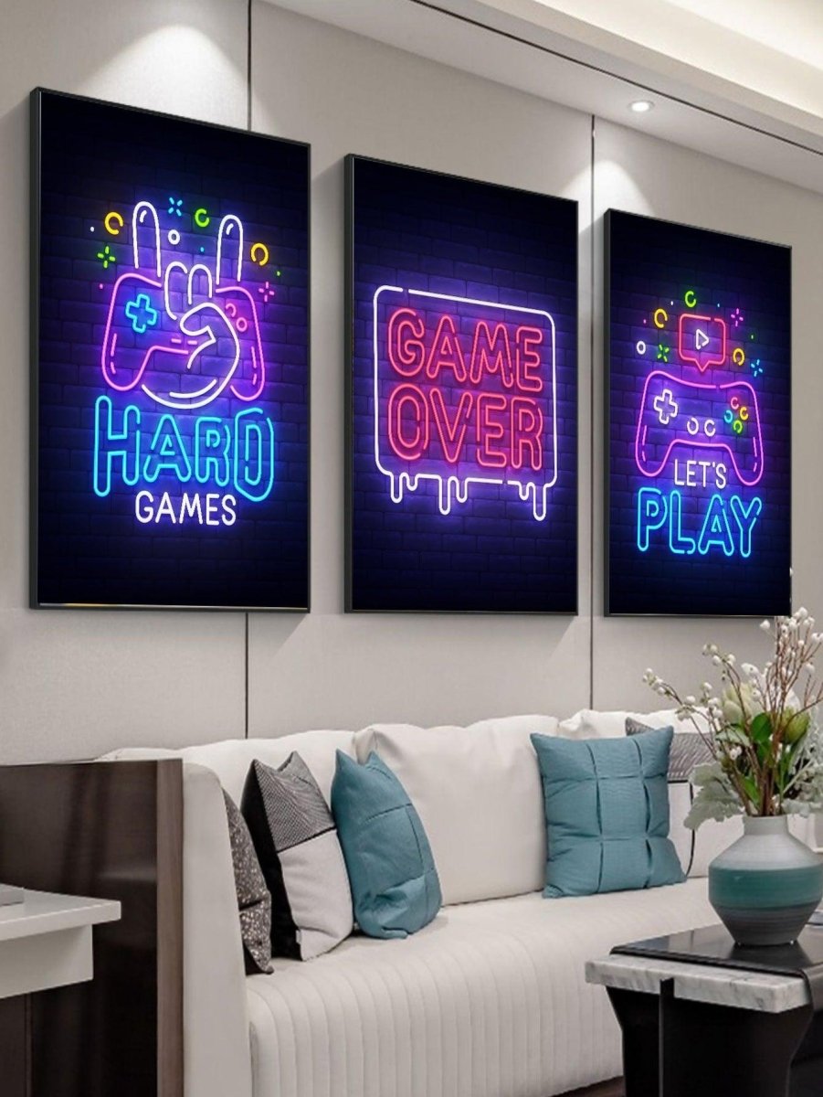 3pcs Letter Graphic Unframed Painting - Brand My Case