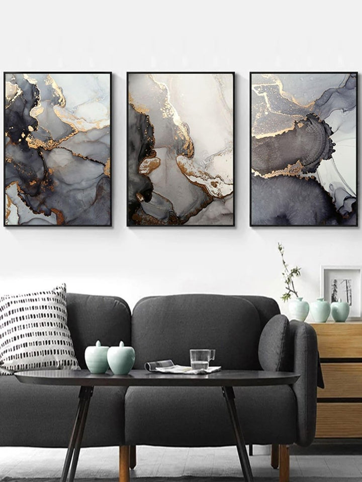 3pcs Marble Print Unframed Painting - Brand My Case