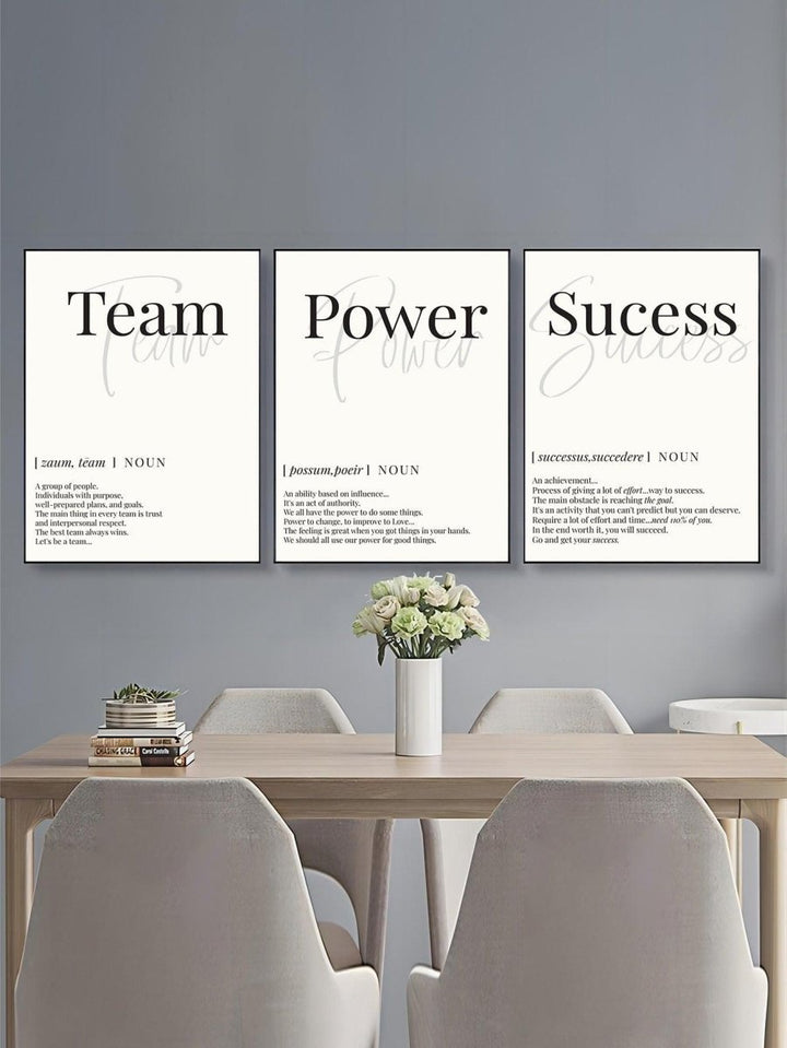 3pcs Slogan Graphic Unframed Painting - Brand My Case