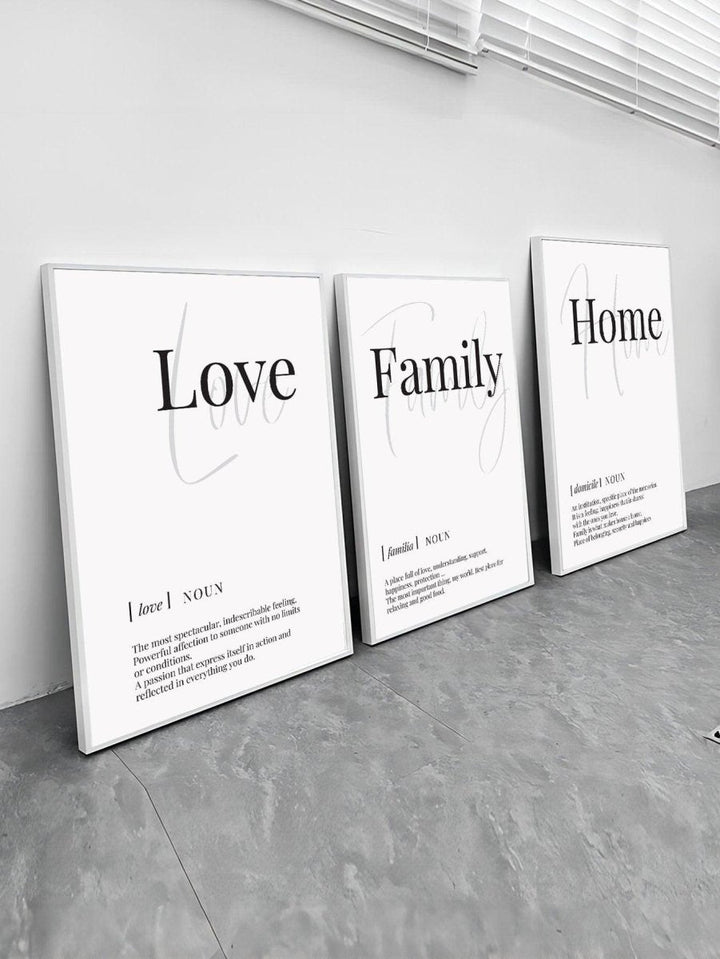 3pcs Slogan Graphic Unframed Painting - Brand My Case