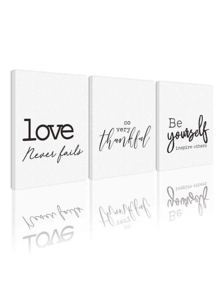 3pcs Slogan Graphic Unframed Painting - Brand My Case