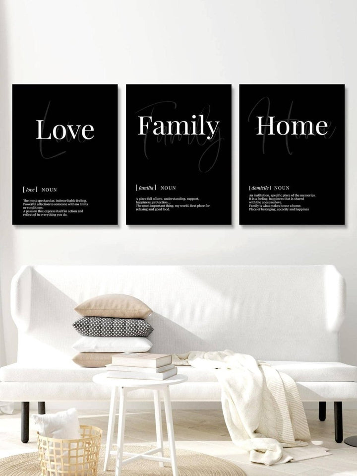 3pcs Slogan Graphic Unframed Painting - Brand My Case