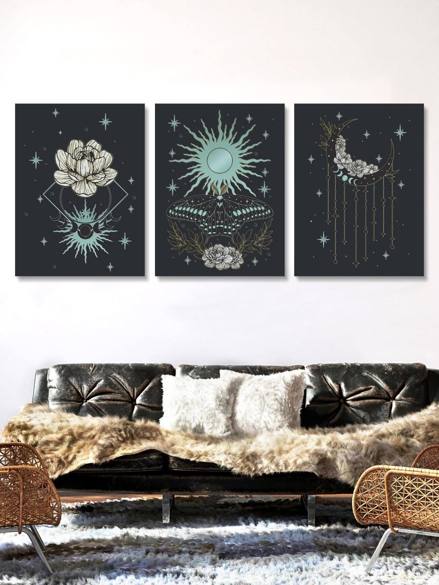 3pcs Slogan Graphic Unframed Painting Modern Chemical Fiber Wall Art Canvas Painting For Home Decoration - Brand My Case