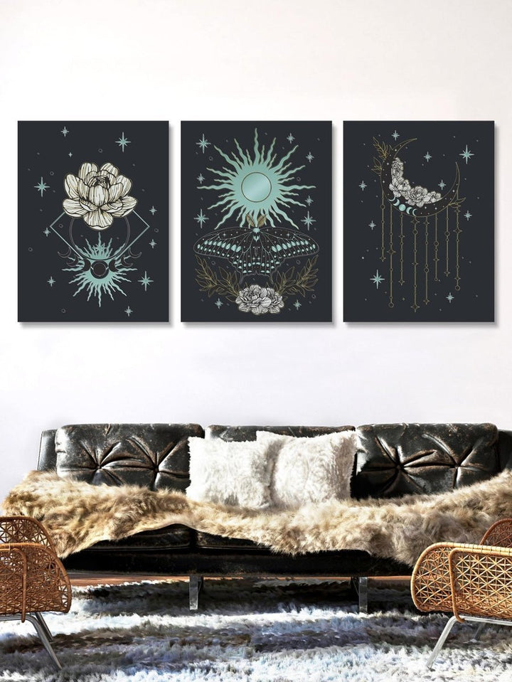 3pcs Slogan Graphic Unframed Painting Modern Chemical Fiber Wall Art Canvas Painting For Home Decoration - Brand My Case