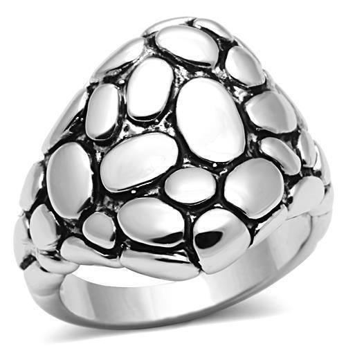 3W047 - Rhodium Brass Ring with No Stone - Brand My Case
