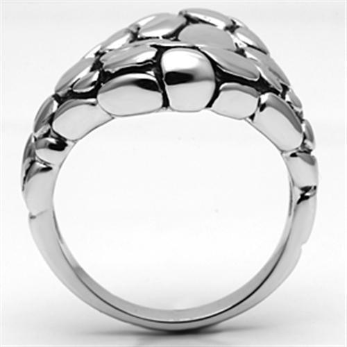 3W047 - Rhodium Brass Ring with No Stone - Brand My Case
