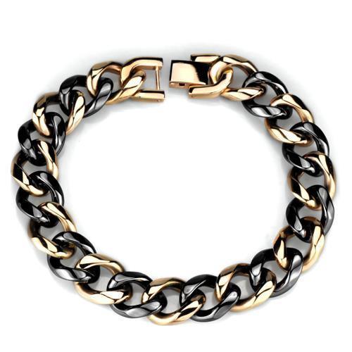 3W1002 - IP Rose Gold(Ion Plating) Stainless Steel Bracelet with Ceram - Brand My Case