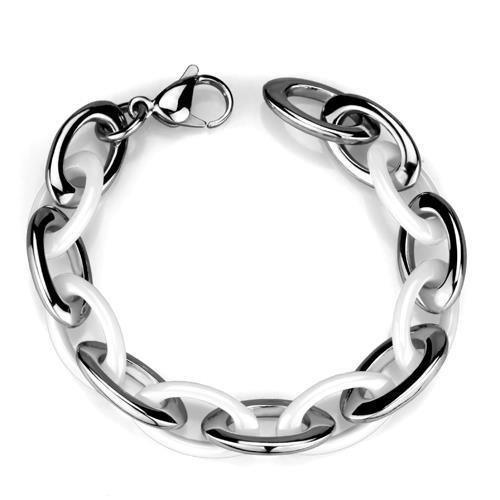 3W1008 - High polished (no plating) Stainless Steel Bracelet with Cera - Brand My Case