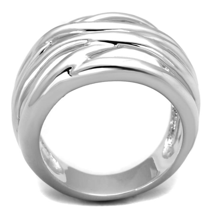 3W1067 - Rhodium Brass Ring with No Stone - Brand My Case