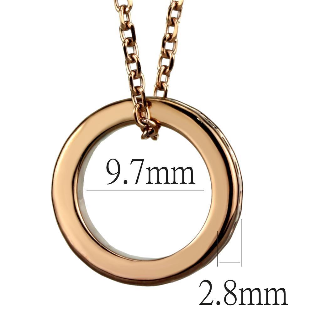 3W1145 - IP Rose Gold(Ion Plating) Brass Chain Pendant with Top Grade - Brand My Case