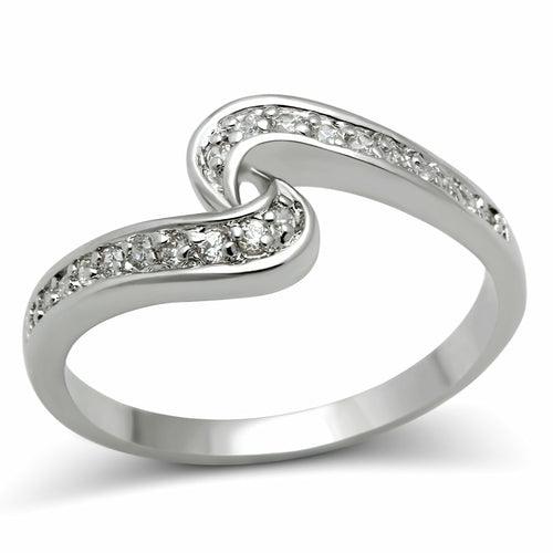 3W119 - Rhodium Brass Ring with AAA Grade CZ in Clear - Brand My Case