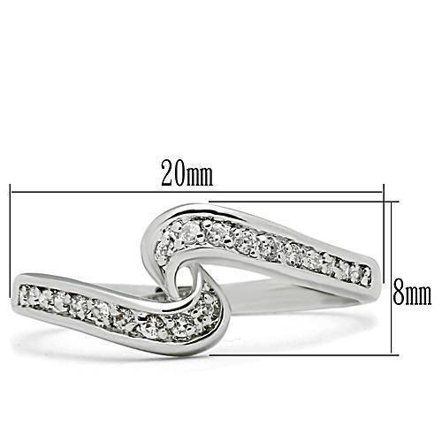 3W119 - Rhodium Brass Ring with AAA Grade CZ in Clear - Brand My Case