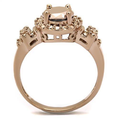 3W1193 - IP Rose Gold(Ion Plating) Brass Ring with AAA Grade CZ in Me - Brand My Case