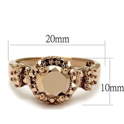 3W1193 - IP Rose Gold(Ion Plating) Brass Ring with AAA Grade CZ in Me - Brand My Case