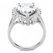 3W1435 - Rhodium Brass Ring with AAA Grade CZ in Clear - Brand My Case