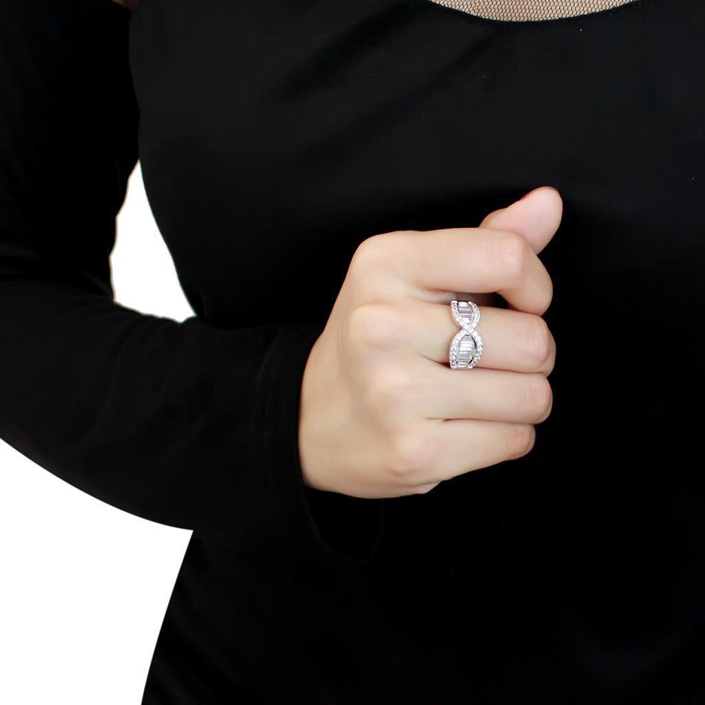 3W1518 - Rhodium Brass Ring with AAA Grade CZ in Clear - Brand My Case
