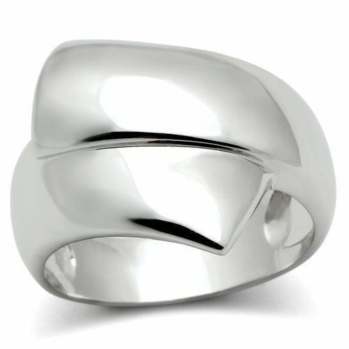 3W167 - Rhodium Brass Ring with No Stone - Brand My Case