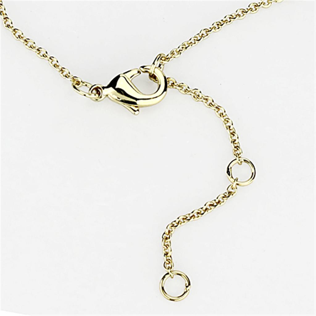 3W459 - Gold+Rhodium Brass Necklace with AAA Grade CZ in Clear - Brand My Case
