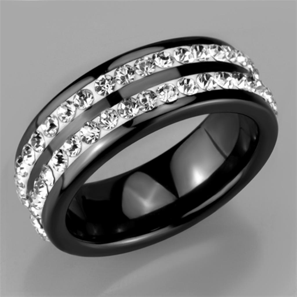 3W971 - High polished (no plating) Stainless Steel Ring with Ceramic - Brand My Case