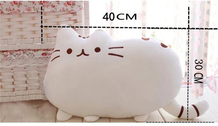 40*30cm Kawaii Cat Pillow With Zipper Only Skin Without PP Cotton Biscuits Plush Animal Doll Toys Big Cushion Cover Peluche Gift - Brand My Case