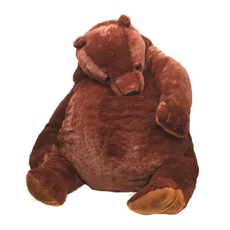 40cm -100cm simulation DJUNGELSKOG Brown Bear Giant Plush Teddy Bear Toy Stuffed Animals Soft Cushion Girl Kids Birthday Gift - Brand My Case