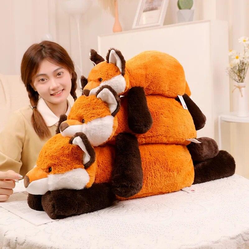 45-70cm Super Soft Lazy Fluffy Hair Stuffed Animals Plushie Plush Raccoon Fox Crocodile Sloth Hug Throw Pillow Birthday Gift Boy - Brand My Case