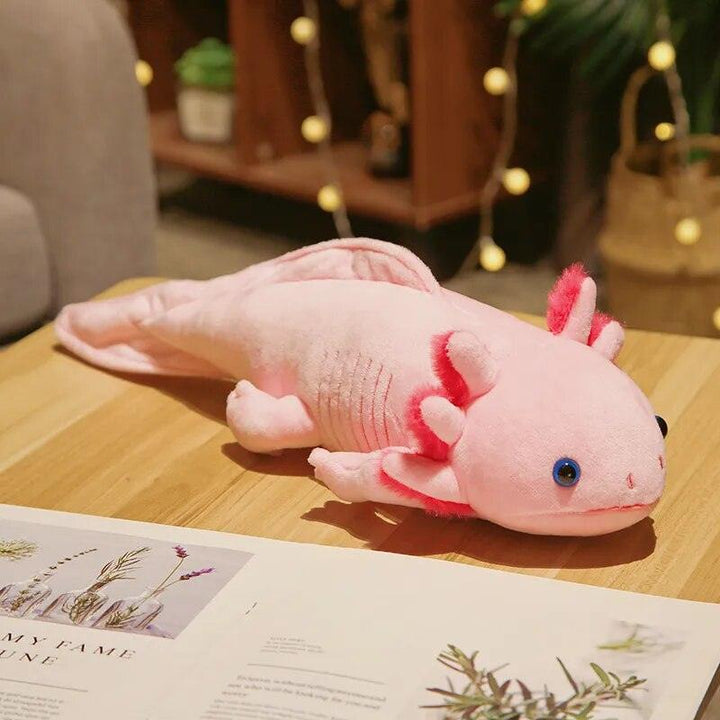 45-80cm Kawaii Colorful Newt Plush Toy Stuffed Cute Axolotl Salamander Fuzzy Plush Fish Appeasing Long Pillow Cushion Kids Gift - Brand My Case