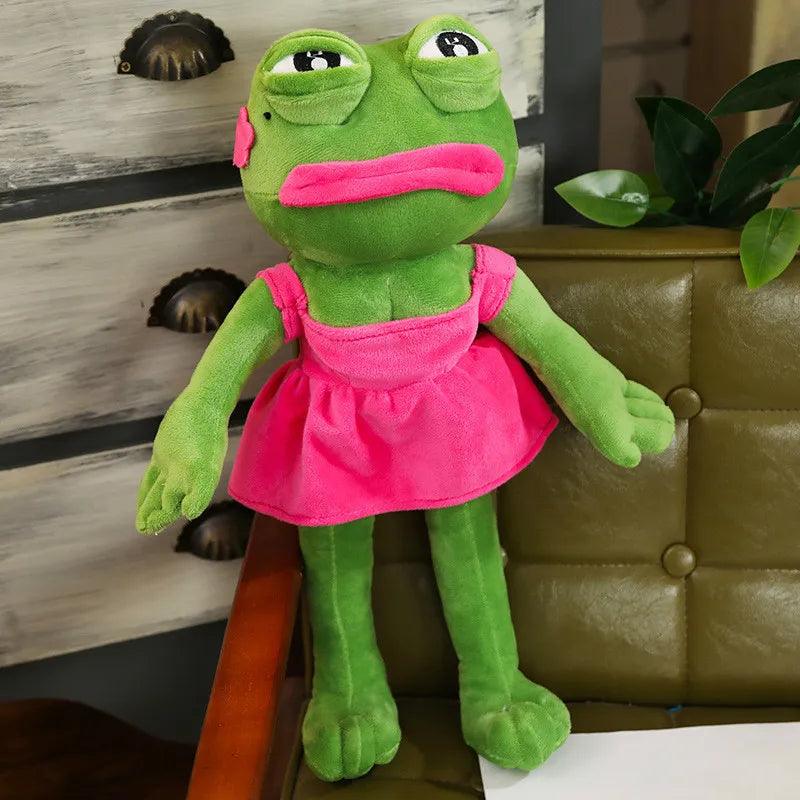 45cm Sad Frog Plush Toy Soft Stuffed Pillow Magic Expression Pepe The Sad Frog Animal Plush Doll Birthday GIfts For Kids - Brand My Case