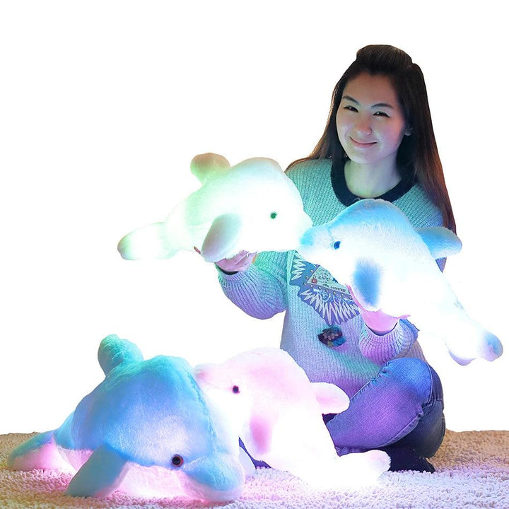 45cm/25cm Luminous Plush Dolphin Glowing Pillow - Brand My Case